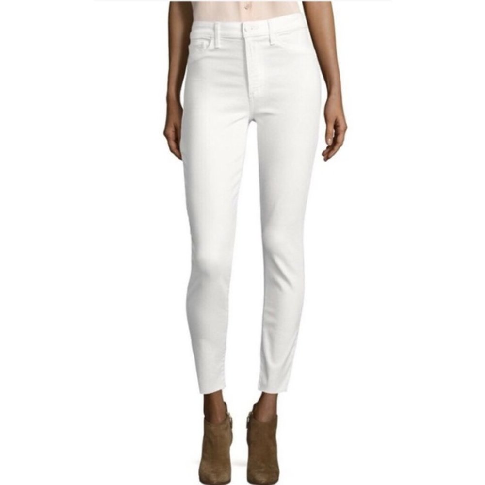 Joe's Jeans White Ankle  Raw Hem High Rise 26
